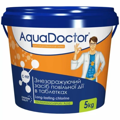 Дезінфектант на основі хлору тривалої дії AquaDoctor C-90Т 5 кг