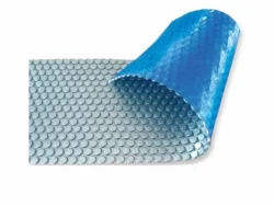 Солярне покриття Aquaviva Platinum Bubbles-5-500, ширина 5 м (50 пог. м), срібний/блакитний