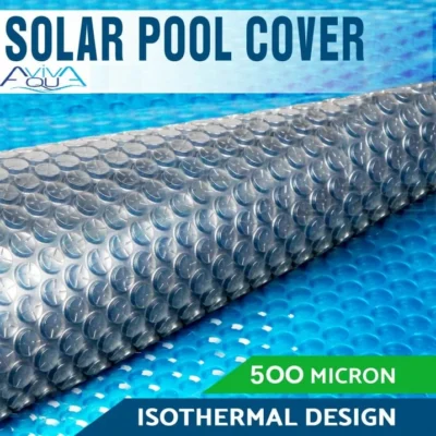 Солярне покриття Aquaviva Platinum Bubbles-5-500, ширина 5 м (50 пог. м), срібний/блакитний - Зображення 4